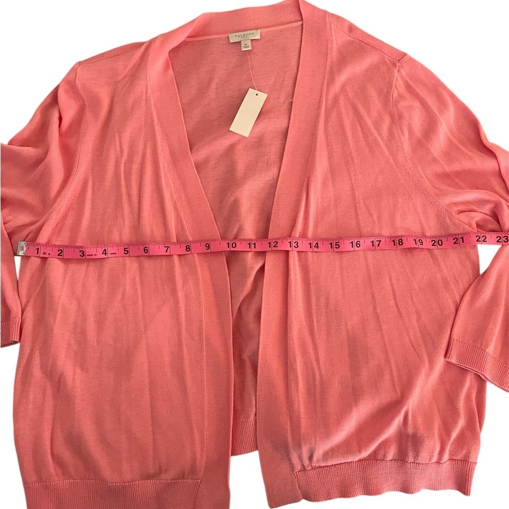 Peach colored Xl Talbots open front cardigan for spring or summer